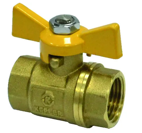 VÁLVULA ESFÉRICA CORBATA AMARILLA BRONCE