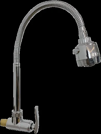 Pico a la pared pesado flexible cromado