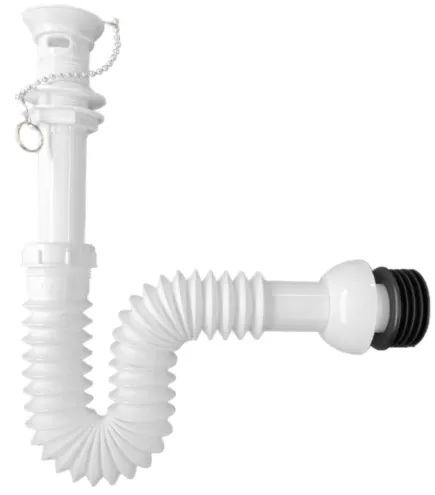 TRAMPA CORRUGADA SIMPLE CON DESAGüE 1 1.4 CON TAPÓN - SIN REBOSE