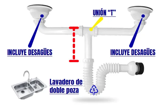 DT BRAZOS RIGIDOS Y TRAMPA CORRUGADA Y 02 DESAGÛES
